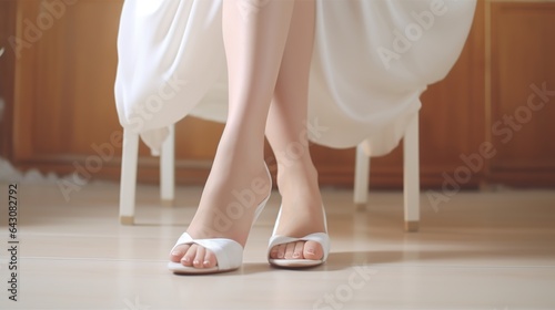 woman's feet wearing shoes