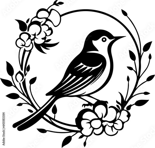  Bird with Wreath SVG, Bird Wreath SVG, Bird SVG, Wreath SVG, Flower Wreath SVG, Floral Wreath SVG