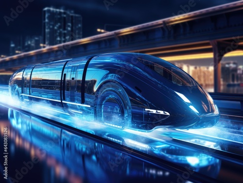 car or vehicle open headlamp parked in futuristic modern concept. Future transportation. Futuristic autonomous car. Driverless autonomous vehicle. Self-driving car technology. AI Generative.