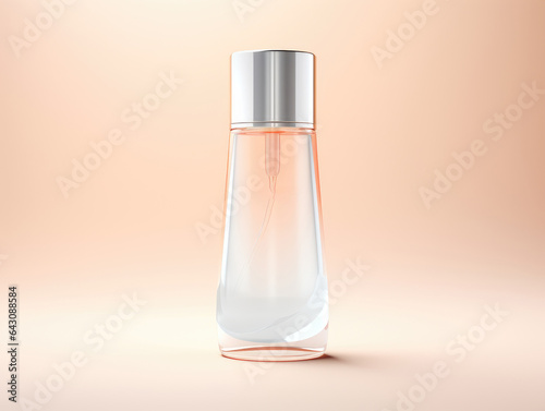cosmetic product mockups on fresh field. Background for presentation of cosmetic. AI Generative.