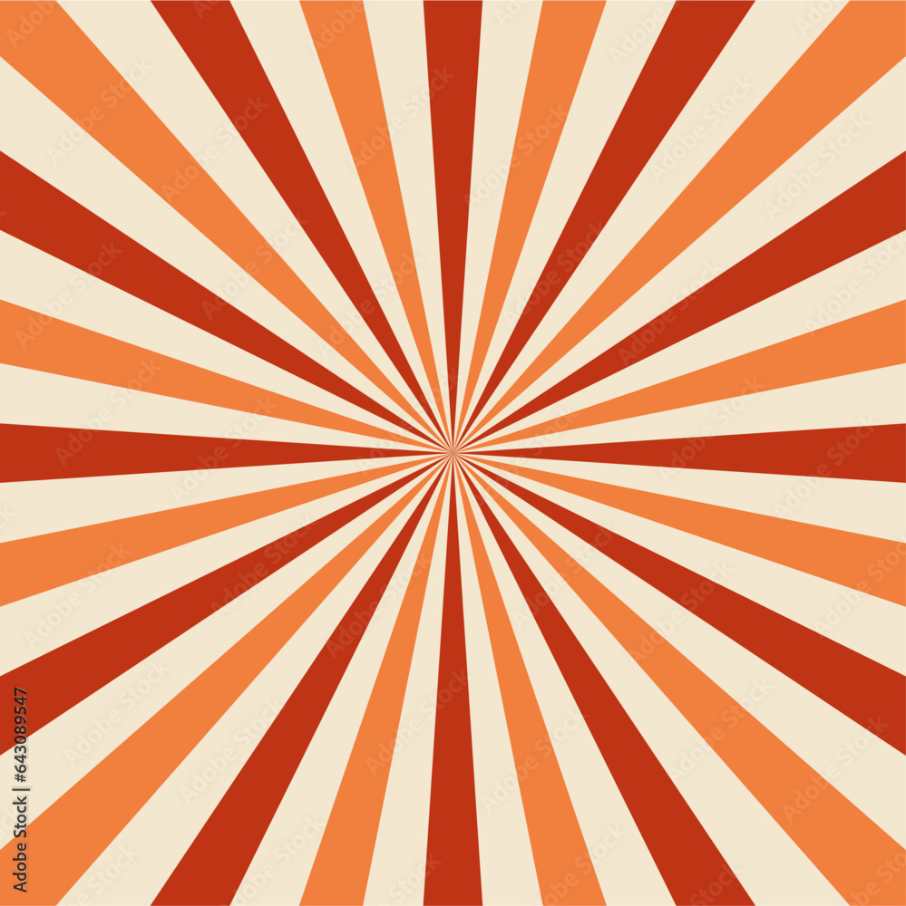 Retro sunburst rays template vector abstract background. Wallpaper for banners or website.