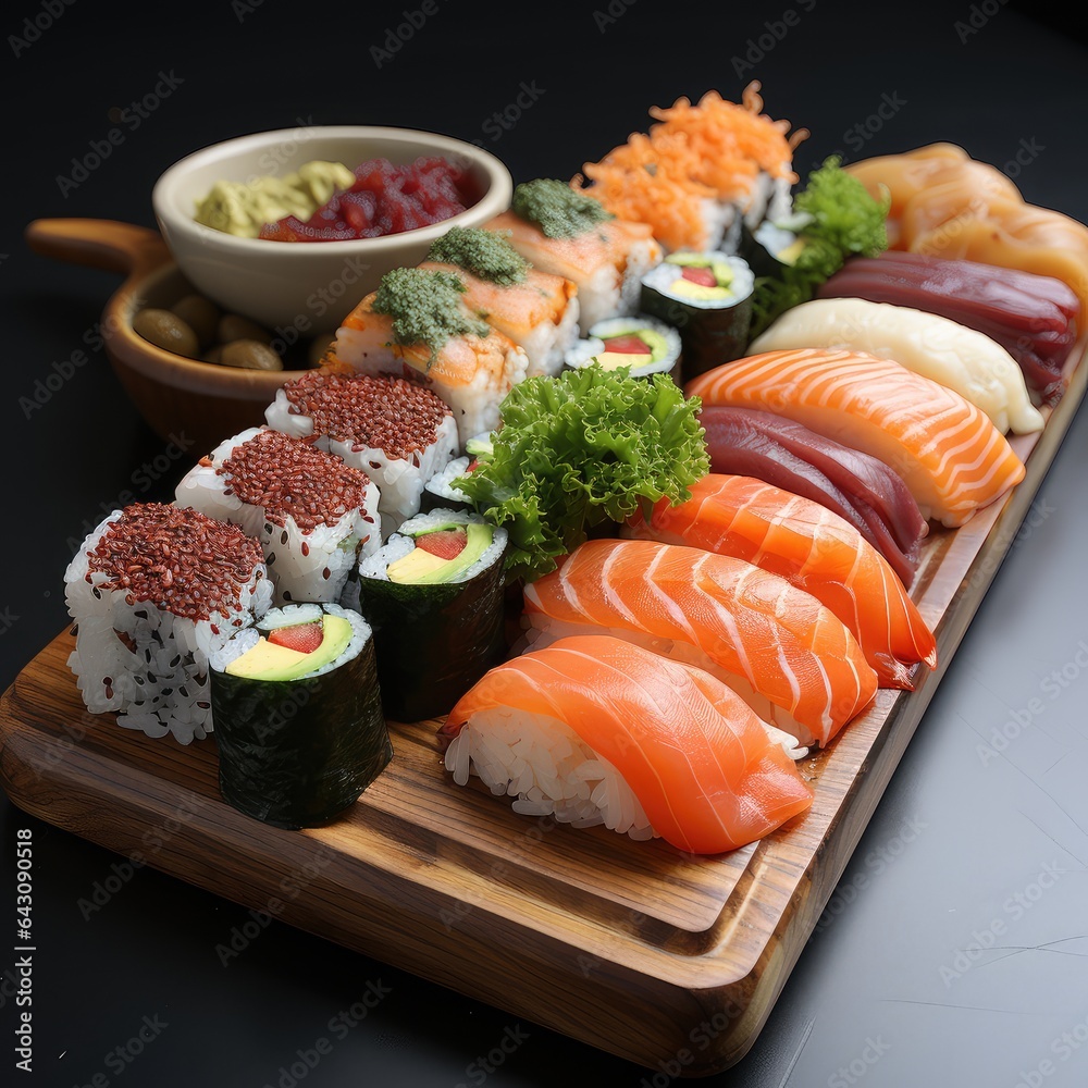 A Sushi Platter Assorted Sushi Platter A Sushi Platter Assorted Sushi Platter