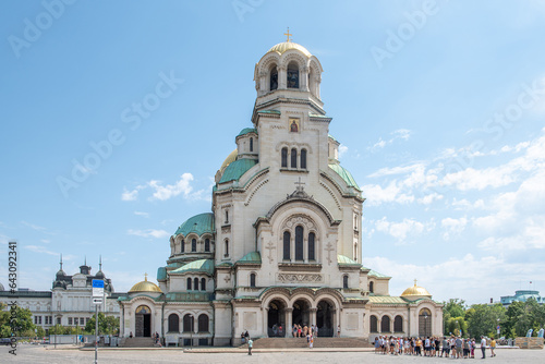 Sofia, Bulgaria, August 19, 2023: Alexander Nevsky Cathedral