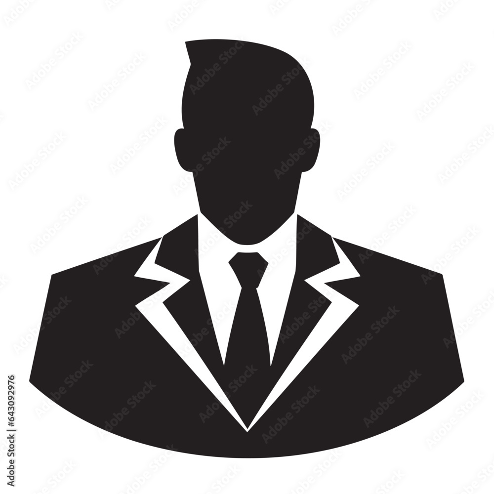 businessman black web icon. vector illustration businessman black web icon. vector illustration