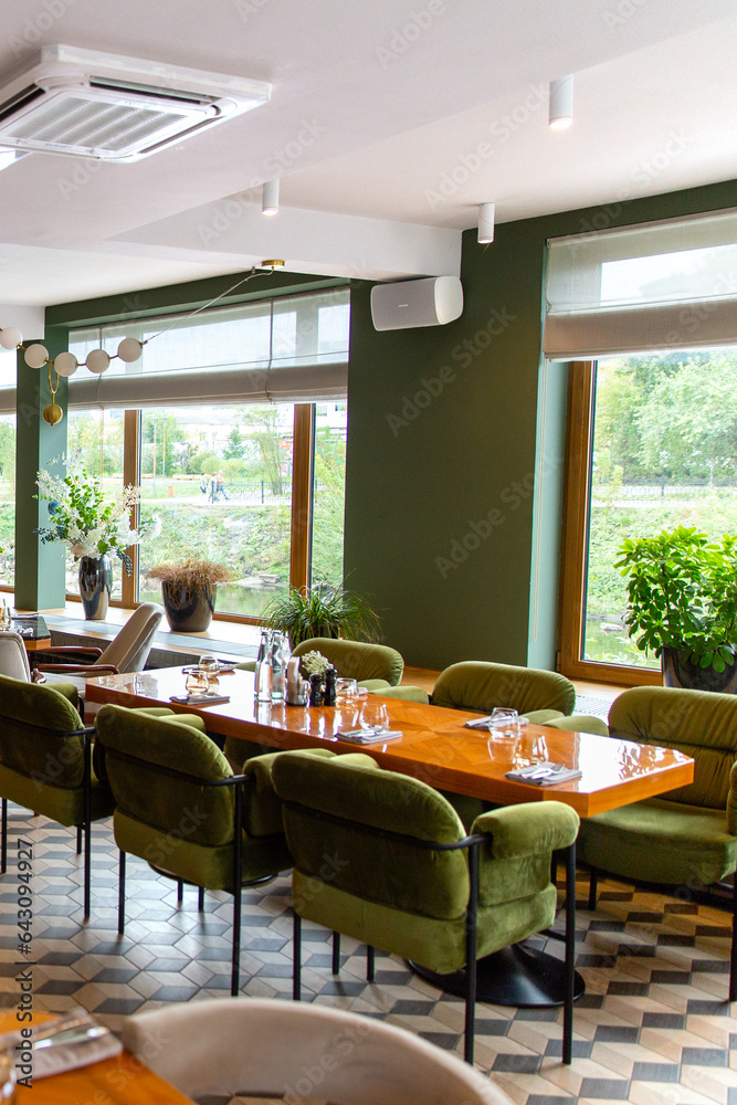 Fototapeta premium Italian restaurant interior in modern style