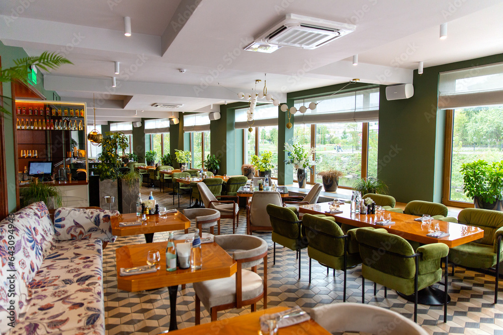 Italian restaurant interior in modern style Italian restaurant interior in modern style