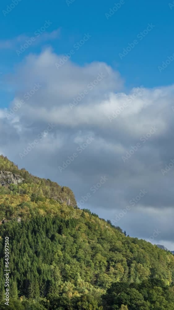 timelapse of landscape with clouds vertical timelapse of landscape with clouds vertical