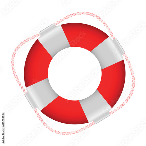 Life Buoy Icon on White Background