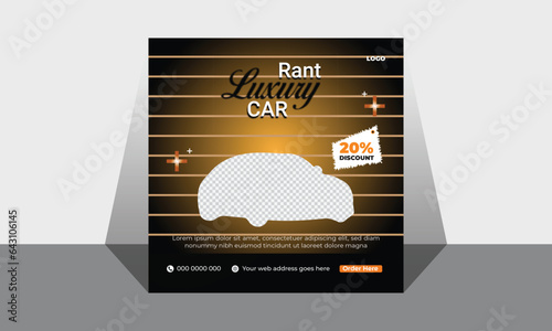 Corporate and modern professional social media car sale post design