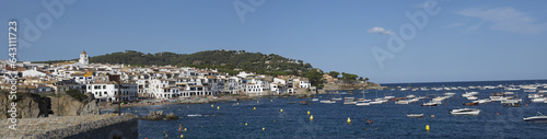 Calella de Palafrugell, traditional whitewashed fisherman village and a popular travel and holiday destination.