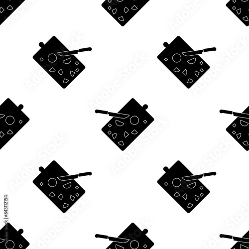 Vegetable Cutting Icon Seamless Pattern Y_2106001