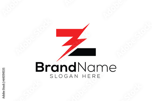 Minimal and Professional letter Z thunder vector logo design