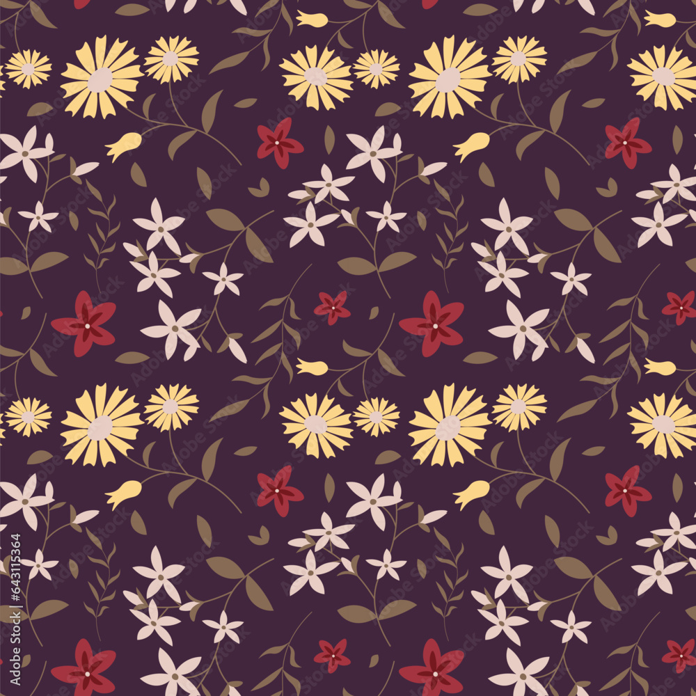 Floral pattern in seamless style. Floral pattern in seamless style.