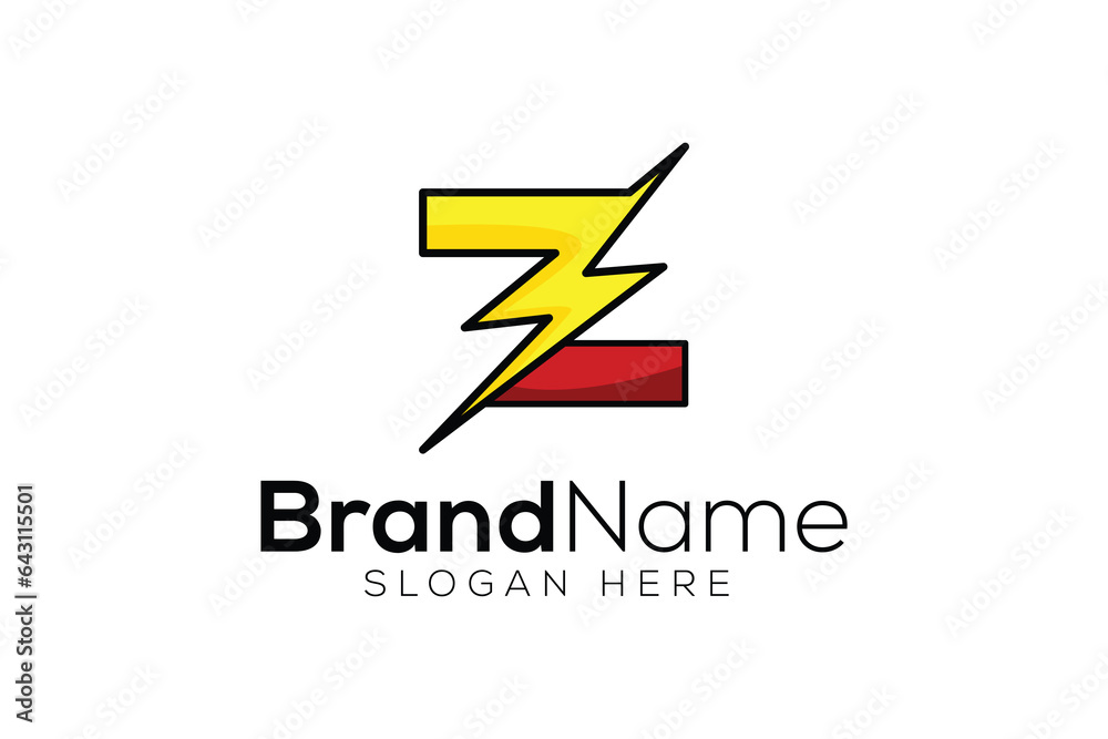 Minimal and Professional letter Z thunder vector logo design Minimal and Professional letter Z thunder vector logo design