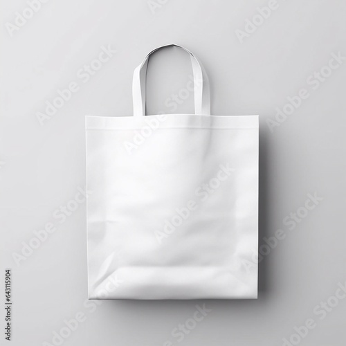 white paper bag on white