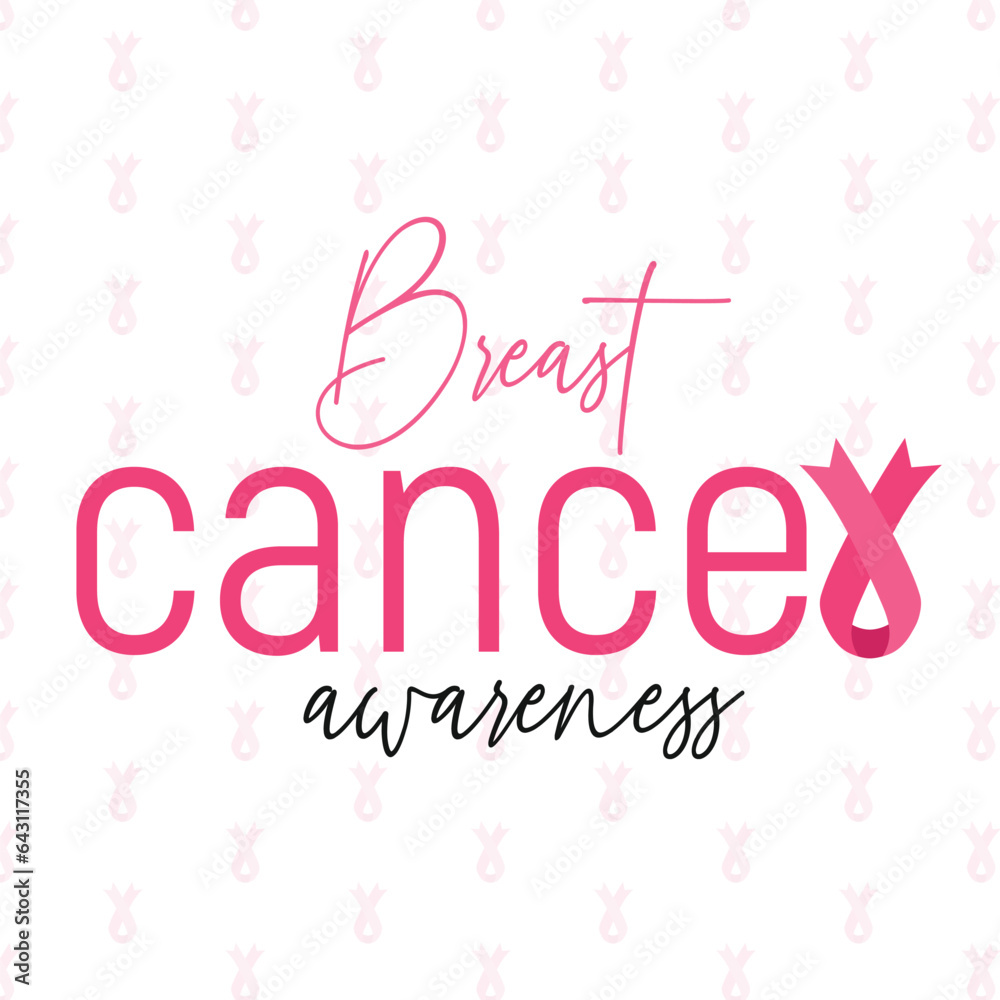 Breast Cancer Awareness Poster. Vector Illustration.