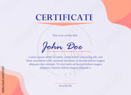 Certificate Template for Trainings and Competitions