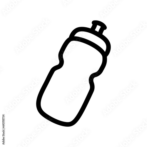 Hand drawn water bottle doodle line icon