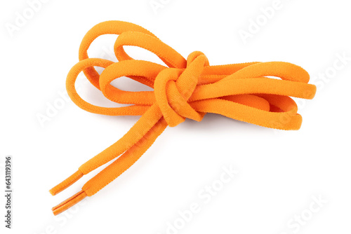 Orange shoelaces