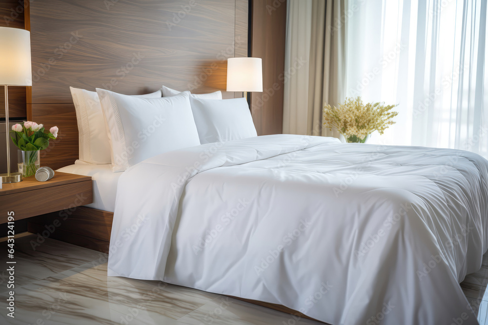 Modern Room With Pillow Bed With White Linen Linens . Сoncept Modern Room Design, Pillow Bed Comfort, White Linen Linens, Bedroom Decor Modern Room With Pillow Bed With White Linen Linens . Сoncept Modern Room Design, Pillow Bed Comfort, White Linen Linens, Bedroom Decor