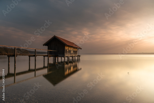 Sunset in the Bavarian Lake