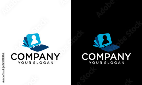 Abstract education logo icon vector design. College, school, university vector logo. Vector illustration, Graphic Design Editable Design. Man with a book web icon.