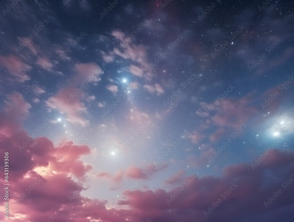 Sky at dusk, pink sky, sunset, sky with cloud and stars, purple, blue, orange, pink, sky gradient, day with stars, nature, background sky, sunrise, night sky with stars, astronomy