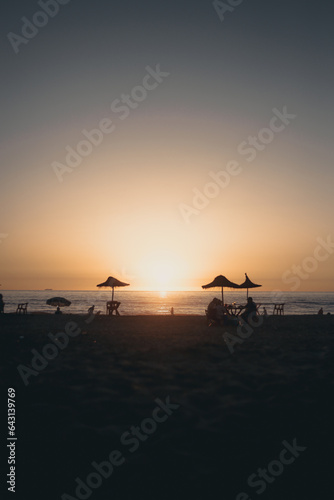 sunset on the beach