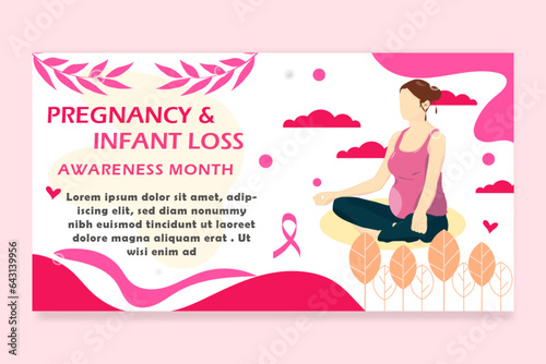 banner template mother health care pregnancy and infant loss awareness