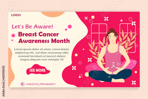 banner template mother health aware breast cancer month