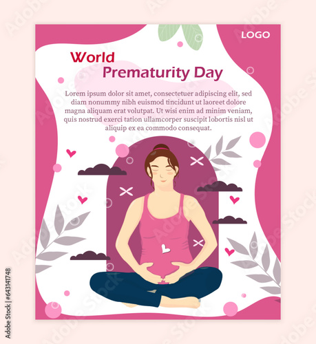 world prematurity day and infant loss awareness month vertical poster mother day