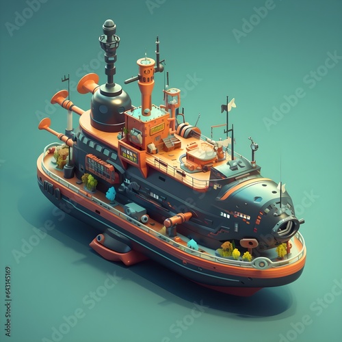 Isometric submarine