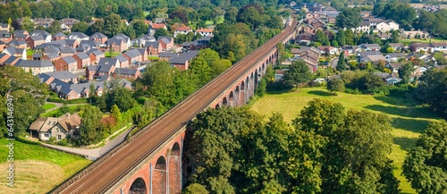 Photo of Whalley Viaduct, also known as Whalley Arches. Build between 1836 to 1850 the 605 meters long bridge is a magnificent superstructure.  photo