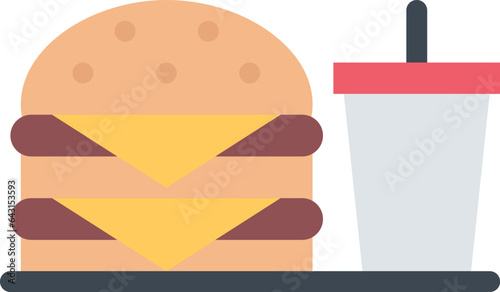 design vector image icons burger soda
