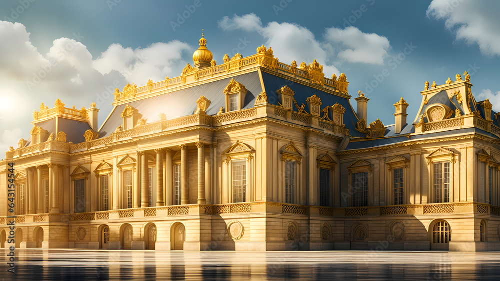 exterior scene of the Palace of Versailles exterior scene of the Palace of Versailles