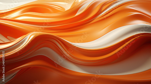 Vivid Radiance: Hyper-Detailed 3D Render of Abstract Orange Background. Generative AI