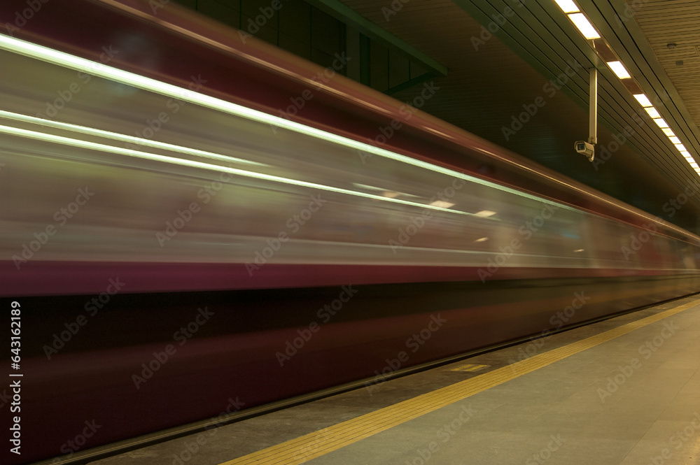 Metro Train Station is one of the lifelines of urban transportation for people. Istanbul Turkey