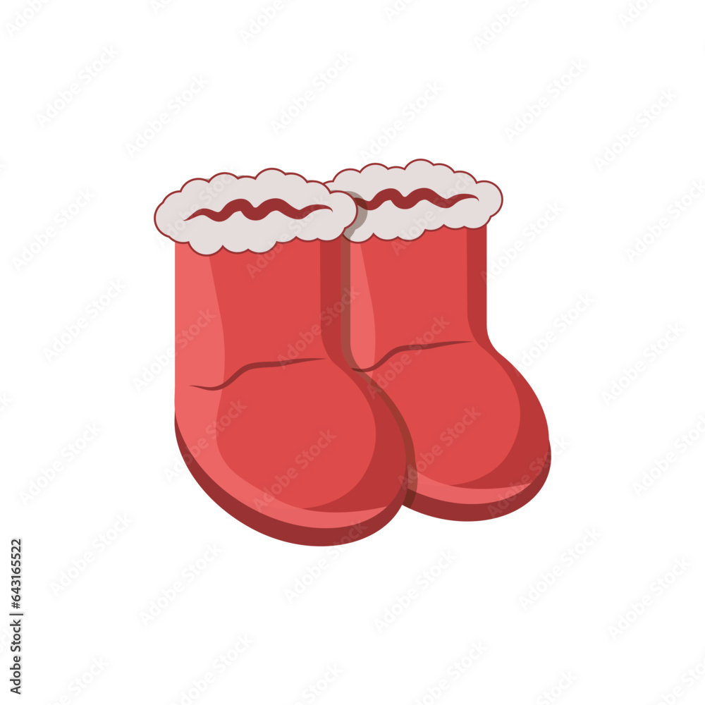 Winter wear, Boots Vector Illustrationclothes and accesories vector illustration