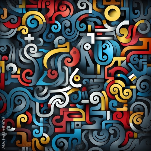 Abstract maze seamless pattern background 