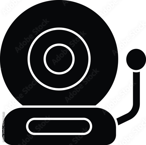 school bell glyph icon design style