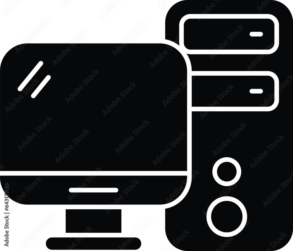 computer glyph icon design style computer glyph icon design style