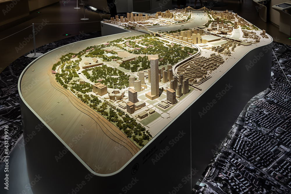 Interior of Shanghai Urban Planning Exhibition Center. Shanghai, China ...