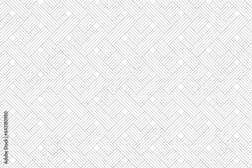 Simple geometric vector seamless pattern with soft grey line texture on white background. Light modern simple wallpaper, bright tile backdrop, monochrome graphic element, seamless ornamental vector 