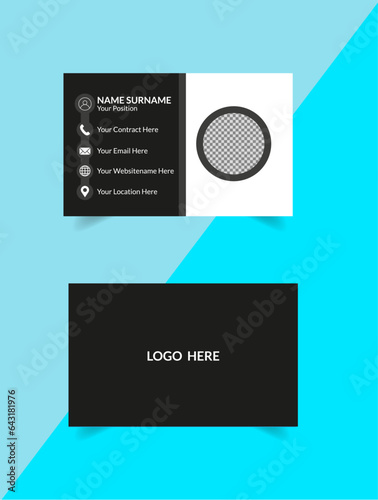 Black And white Business Card Design.