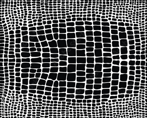 Seamless pattern of alligator skin on a white background	