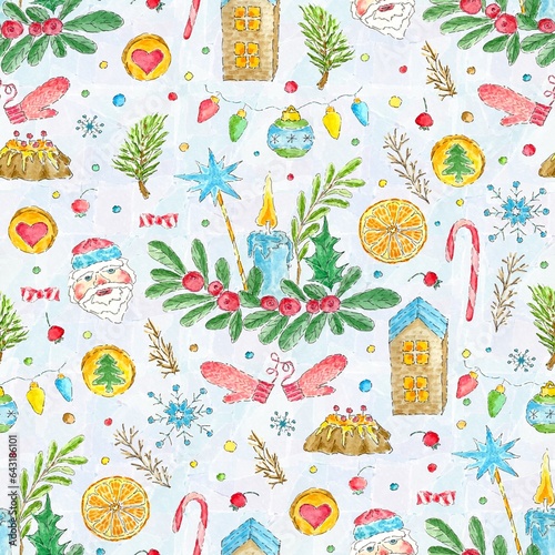 Wallpaper Mural Christmas patterns for wrapping paper. Torontodigital.ca