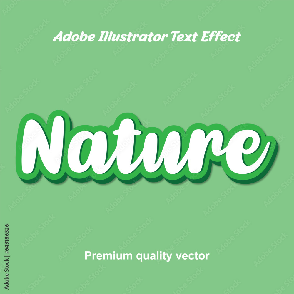 Typography Design. Nature Typography Design. Nature