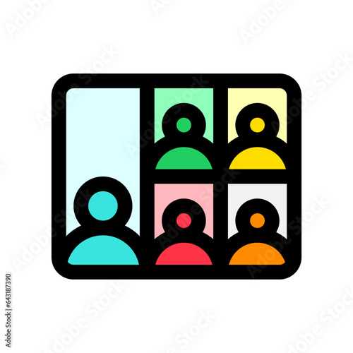 Editable webinar, video converence vector icon. Online learning, course, tutorial. Part of a big icon set family. Perfect for web and app interfaces, presentations, infographics, etc