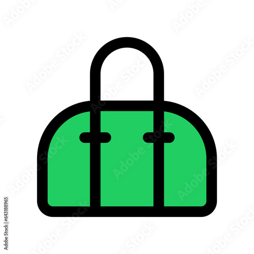 Editable duffel bag, gym bag, travel bag vector icon. Clothing, fashion, apparel. Part of a big icon set family. Perfect for web and app interfaces, presentations, infographics, etc