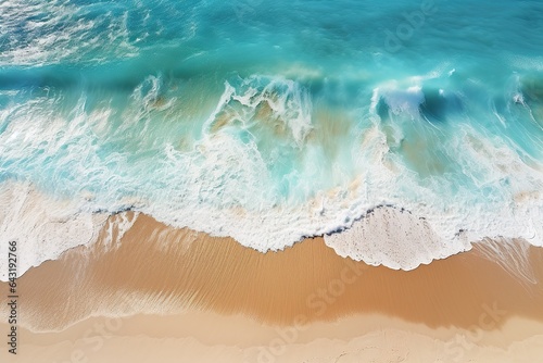 Sea surface aerial view,Bird eye view photo of waves and water surface texture, Turquoise sea sand background, Beautiful nature Amazing view sea background.